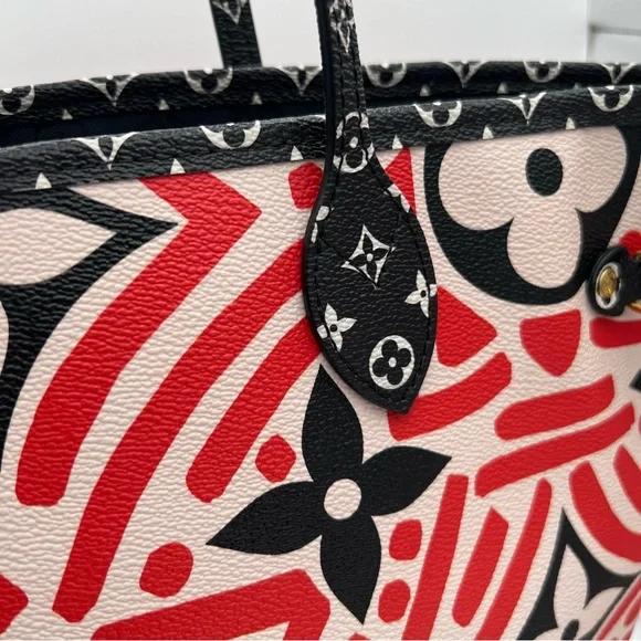 Authentic Louis Vuitton limited edition Monogram Creme Rouge Neverfull MM ❤️ - Picture 7 of 12